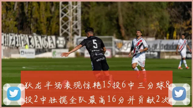 狄龙半场表现惊艳15投6中三分球8投2中独揽全队最高16分并贡献2次抢断